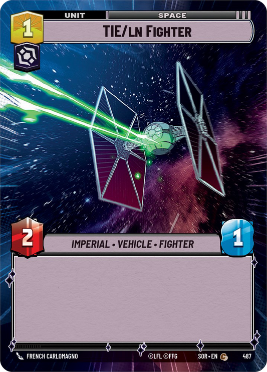 TIE/In Fighter - C 487/252 - Spark of Rebellion SOR - Star Wars Unlimited (Hyperspace Foil)