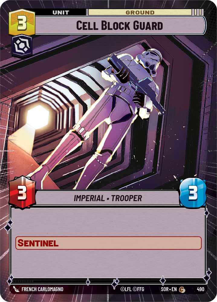 Cell Block Guard - C 490/252 - Spark of Rebellion SOR - Star Wars Unlimited (Hyperspace Foil)