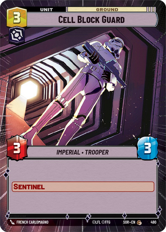 Cell Block Guard - C 490/252 - Spark of Rebellion SOR - Star Wars Unlimited (Hyperspace Foil)