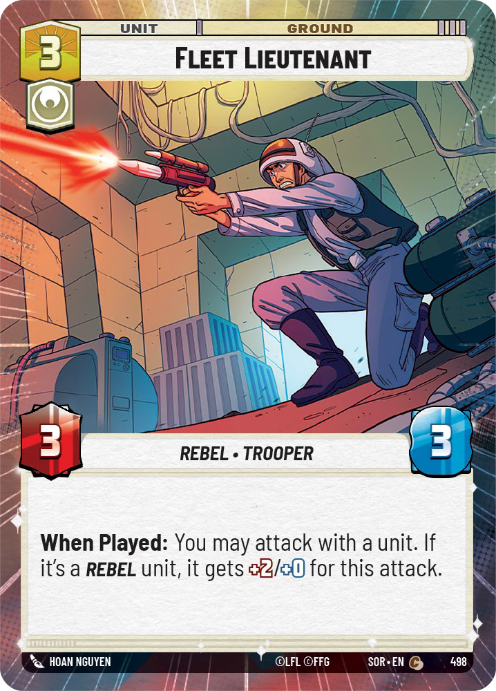 Fleet Lieutenant - C 498/252 - Spark of Rebellion SOR - Star Wars Unlimited (Hyperspace Foil)