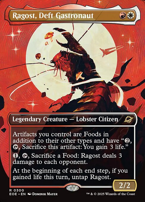 Ragost, Deft Gastronaut - Edge of Eternities EOE - NM - 0300 R (Borderless Foil)