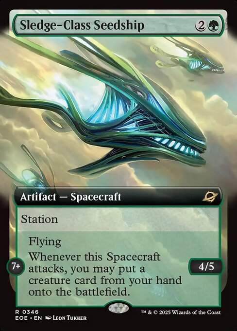 Sledge-Class Seedship - Edge of Eternities EOE - NM - 0346 R (Extended Foil)