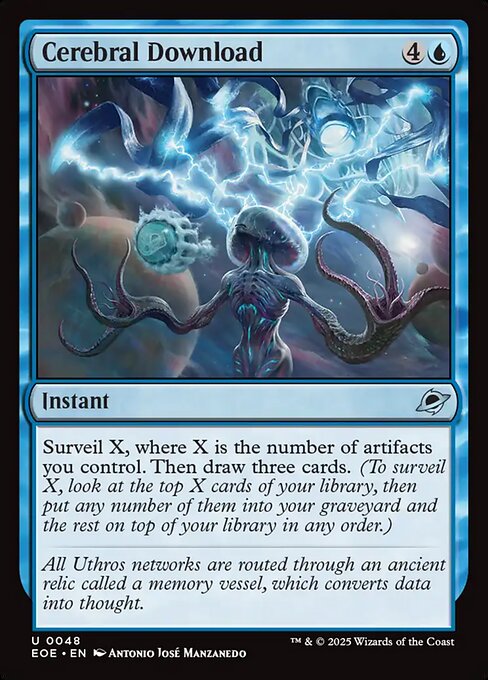 Cerebral Download - Edge of Eternities EOE - NM - 0048 U (Foil)