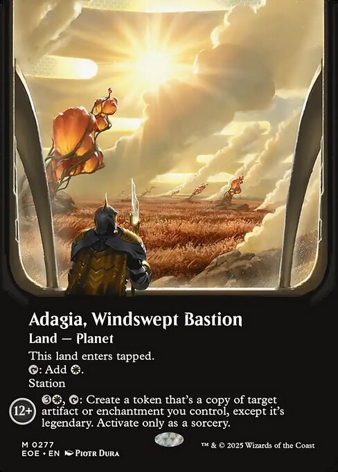 Adagia, Windswept Bastion - Edge of Eternities EOE - NM - 0277 M (Showcase Foil)