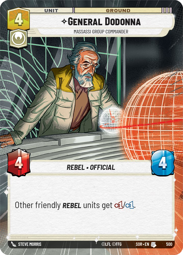 General Dodonna - U 500/252 - Spark of Rebellion SOR - Star Wars Unlimited (Hyperspace Foil)