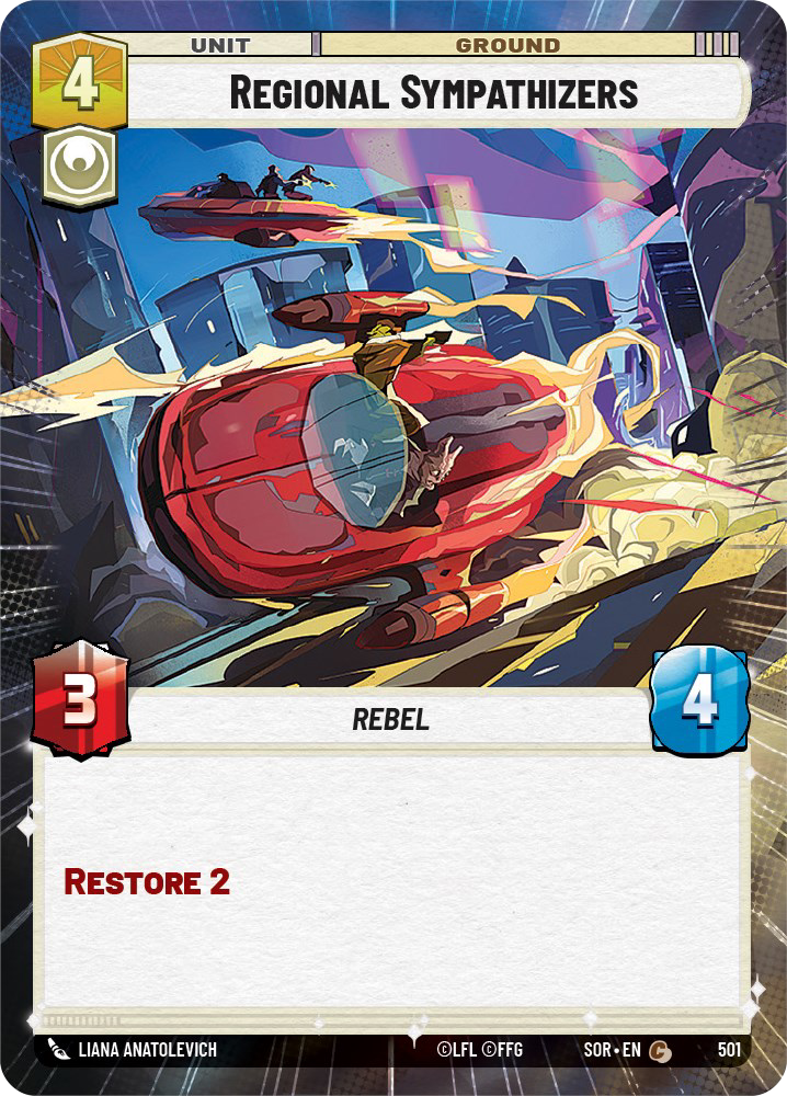 Regional Sympathizers - C 501/252 - Spark of Rebellion SOR - Star Wars Unlimited (Hyperspace Foil)