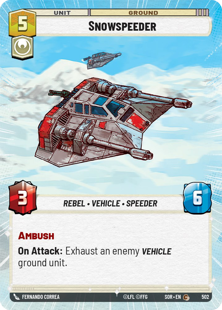 Snowspeeder - C 502/252 - Spark of Rebellion SOR - Star Wars Unlimited (Hyperspace)