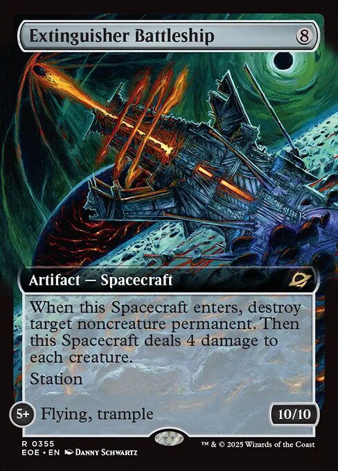 Extinguisher Battleship - Edge of Eternities EOE - NM - 0355 R (Extended Foil)