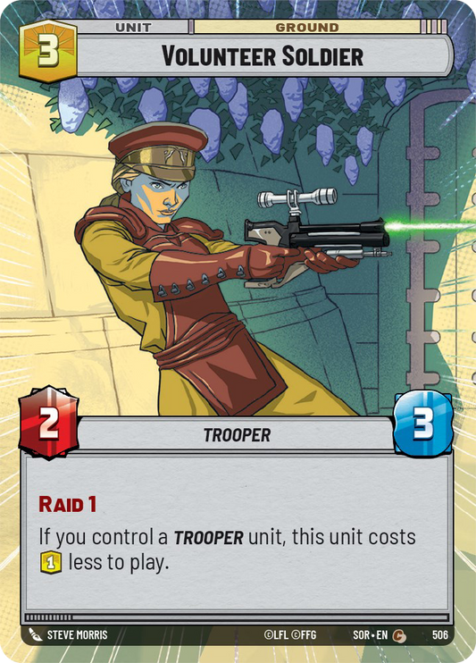 Volunteer Soldier - C 506/252 - Spark of Rebellion SOR - Star Wars Unlimited (Hyperspace Foil)