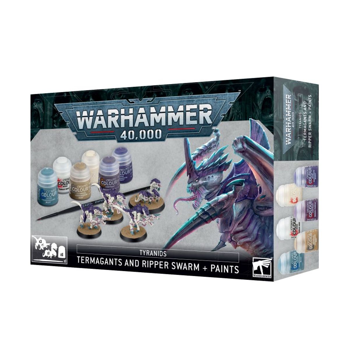 Warhammer 40,000 - Tyranids - Termagants and Ripper Swarm + Paints Set