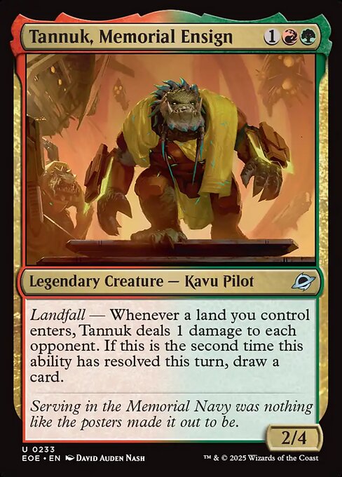 Tannuk, Memorial Ensign - Edge of Eternities EOE - NM - 0233 U (Foil)