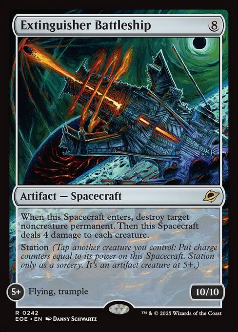 Extinguisher Battleship - Edge of Eternities EOE - NM - 0242 R (Full Art Foil)