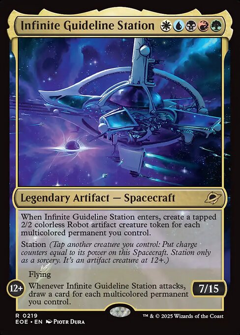 Infinite Guideline Station - Edge of Eternities EOE - NM - 0219 R (Full Art Foil)