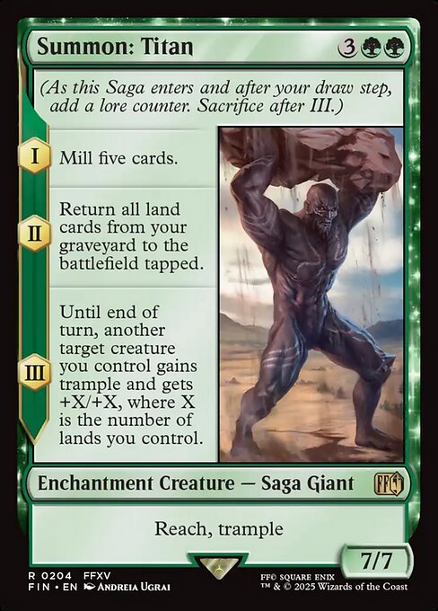 Summon: Titan - Final Fantasy FIN - NM - 0204 R (Foil)