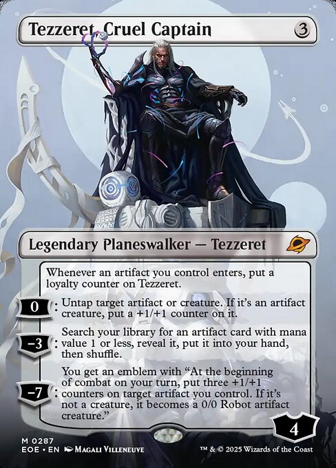 Tezzeret, Cruel Captain - Edge of Eternities EOE - NM - 0287 M (Borderless Foil)