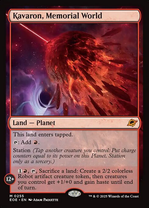 Kavaron, Memorial World - Edge of Eternities EOE - NM - 0255 M (Full Art Foil)