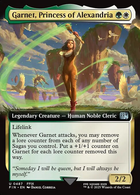 Garnet, Princess of Alexandria - Final Fantasy FIN - NM - 0487 U (Extended Foil)