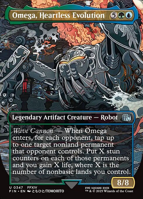 Omega, Heartless Evolution - Final Fantasy FIN - NM - 0347 U (Borderless Foil)