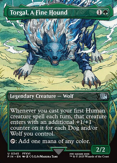 Torgal, A Fine Hound - Final Fantasy FIN - NM - 0345 U (Borderless Foil)