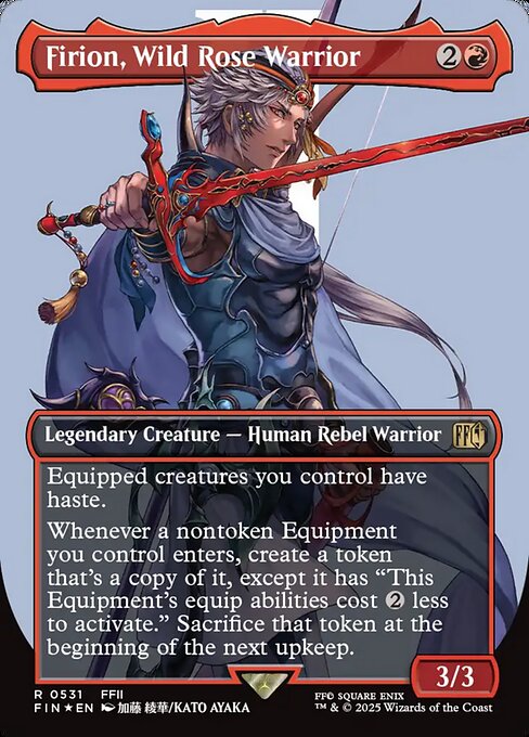 Firion, Wild Rose Warrior - Final Fantasy FIN - NM - 0531 R (Borderless Surge Foil)