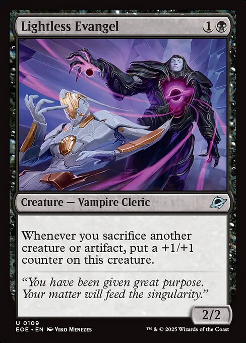 Lightless Evangel - Edge of Eternities EOE - NM - 0109 U (Foil)