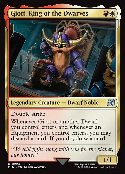 Giott, King of the Dwarves - Final Fantasy FIN - NM - 0223 U (Foil)