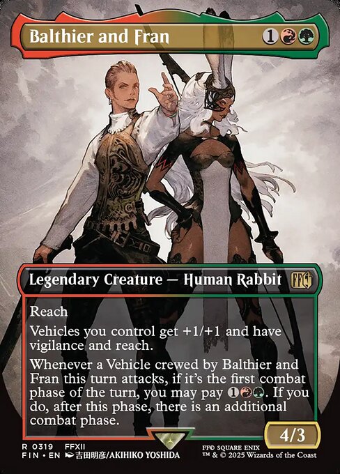 Balthier and Fran - Final Fantasy FIN - NM - 0319 R (Borderless Foil)
