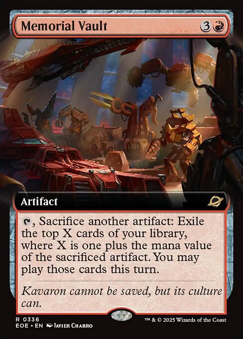 Memorial Vault - Edge of Eternities EOE - NM - 0336 R (Extended Foil)