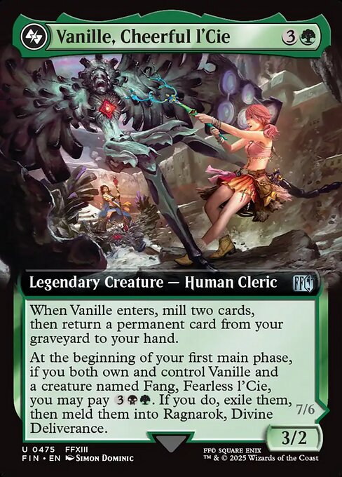 Vanille, Cheerful l'Cie - Final Fantasy FIN - NM - 0475 U (Extended Foil)