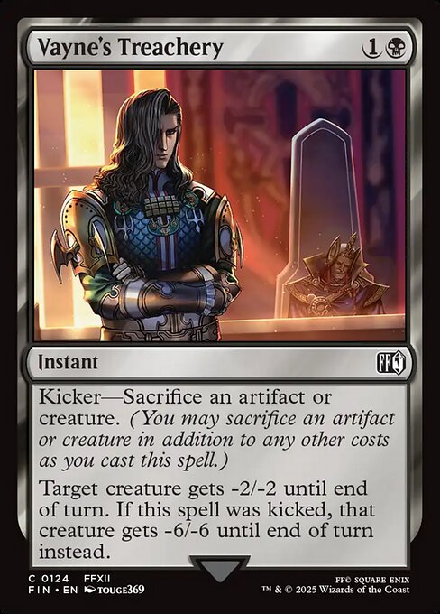 Vayne's Treachery - Final Fantasy FIN - NM - 0124 C (Foil)