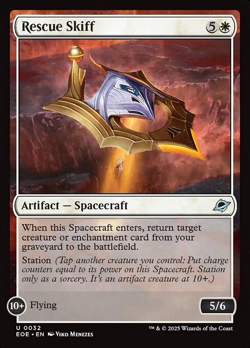 Rescue Skiff - Edge of Eternities EOE - NM - 0032 U (Full Art Foil)