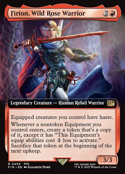 Firion, Wild Rose Warrior - Final Fantasy FIN - NM - 0459 R (Extended Foil)