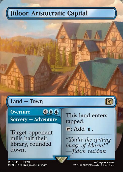 Jidoor, Aristocratic Capital // Overture - Final Fantasy FIN - NM - 0311 R (Borderless Foil)
