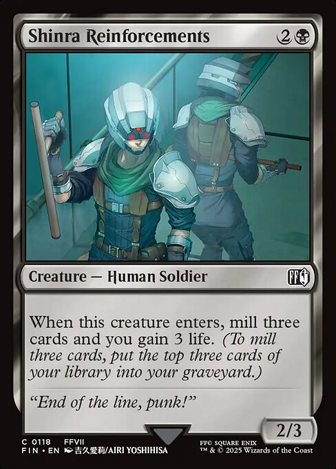 Shinra Reinforcements - Final Fantasy FIN - NM - 0118 C (Foil)