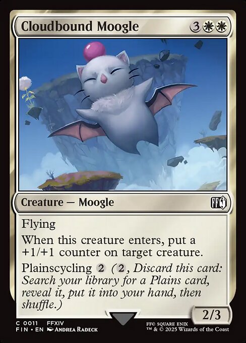 Cloudbound Moogle - Final Fantasy FIN - NM - 0011 C