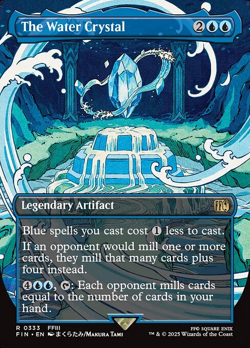 The Water Crystal - Final Fantasy FIN - NM - 0333 R (Borderless Foil)