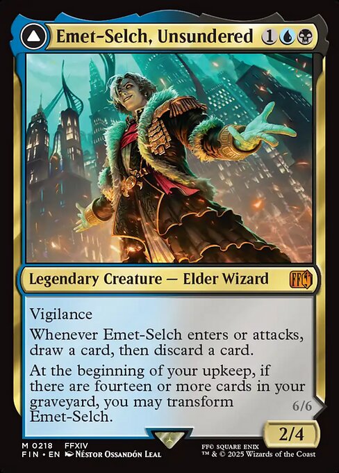 Emet-Selch, Unsundered // Hades, Sorcerer of Eld - Final Fantasy FIN - NM - 0218 M (Foil)