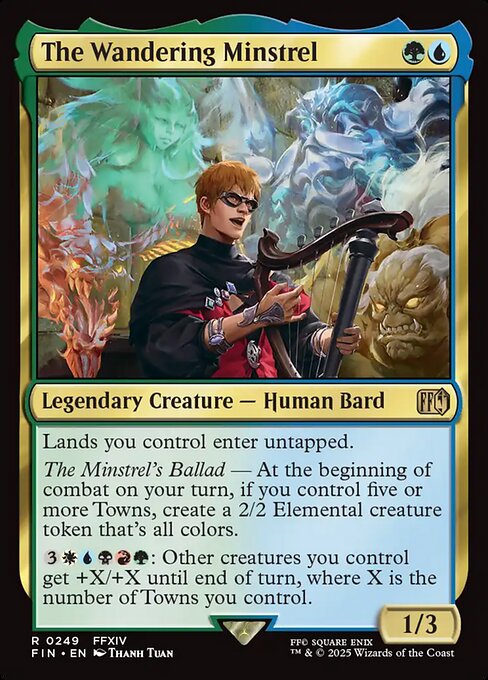 The Wandering Minstrel - Final Fantasy FIN - NM - 0249 R (Foil)