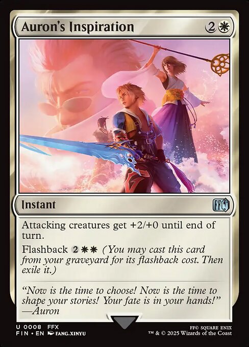 Auron's Inspiration - Final Fantasy FIN - NM - 0008 U (Foil)