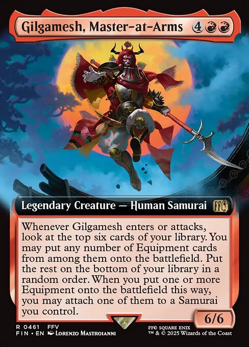 Gilgamesh, Master-at-Arms - Final Fantasy FIN - NM - 0461 R (Extended Foil)