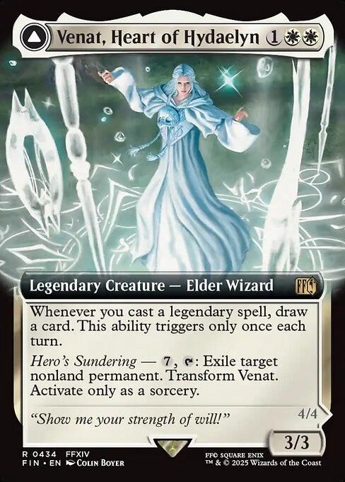 Venat, Heart of Hydaelyn // Hydaelyn, the Mothercrystal - Final Fantasy FIN - NM - 0434 R (Extended Foil)