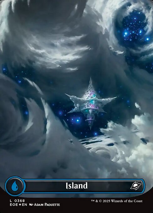 Island - Edge of Eternities EOE - NM - 0368 C (Borderless Foil)