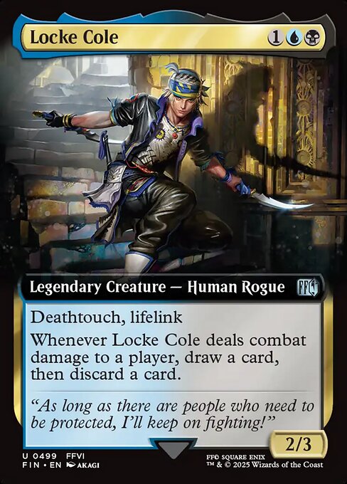 Locke Cole - Final Fantasy FIN - NM - 0499 U (Extended Foil)