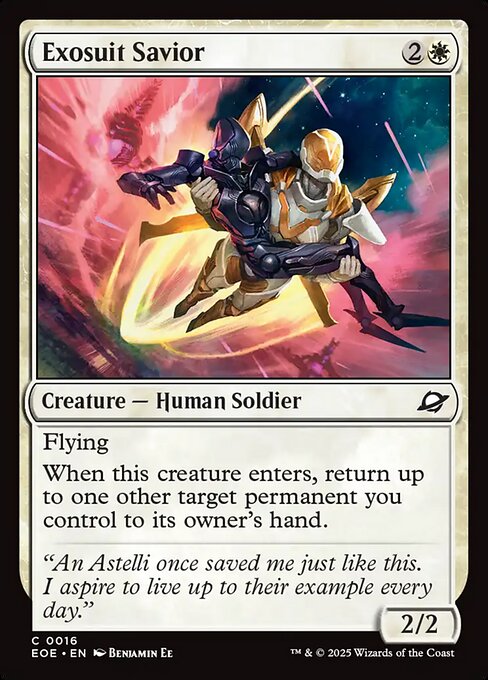 Exosuit Savior - Edge of Eternities EOE - NM - 0016 C (Foil)