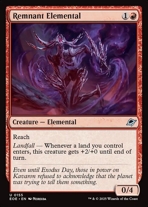 Remnant Elemental - Edge of Eternities EOE - NM - 0155 U (Foil)