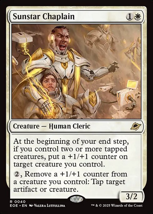 Sunstar Chaplain - Edge of Eternities EOE - NM - 0040 R (Foil)