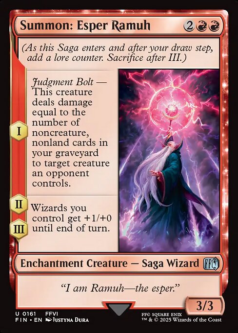 Summon: Esper Ramuh - Final Fantasy FIN - NM - 0161 U