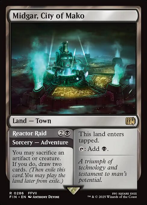 Midgar, City of Mako // Reactor Raid - Final Fantasy FIN - NM - 0286 R (Foil)