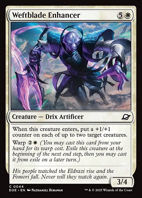 Weftblade Enhancer - Edge of Eternities EOE - NM - 0044 C (Foil)