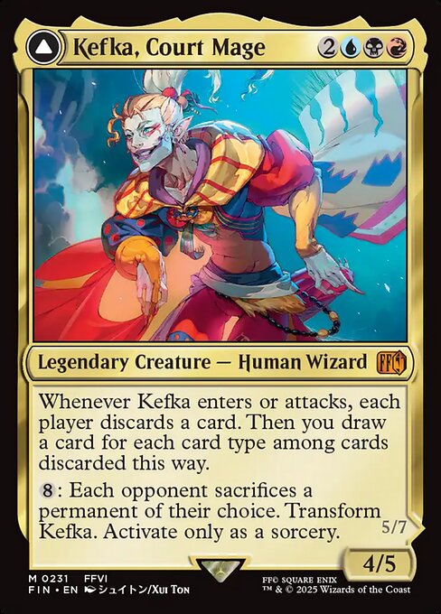 Kefka, Court Mage // Kefka, Ruler of Ruin - Final Fantasy FIN - NM - 0231 M (Foil)
